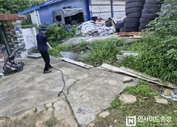 천안시, 집중호우 침수지역 등 방역취약지 특별방제 실시