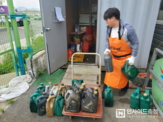 아산시, ‘농업기계 폐오일 무상수거 지원사업’ 큰 호응