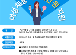 천안여성새로일하기센터 “여성 직원 채용하면 인턴지원금 드려요”