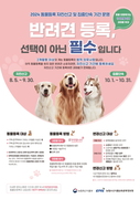 천안시, 9월까지 반려동물등록 자진신고 기간 운영